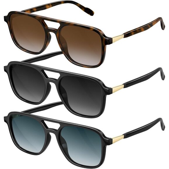 Retro Aviator Sunglasses for Women Men Polarized UV Protection Trendy Vintage main image 7